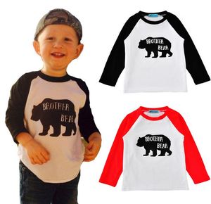 New Spring Autumn Ins Baby Kids Cartoon Letters T-shirt Boys Girl Long Sleeve Cotton Tops Tee T-shirts Children Clothing Tshirts