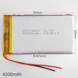 Модель 855085 3.7 V 4200mAh литий-полимерный Li-Po аккумуляторная батарея для DVD PAD мобильный телефон GPS Power bank камеры электронные книги Recoder TV box