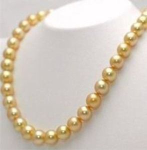 10mm Golden South Sea Shell Pearl Necklace