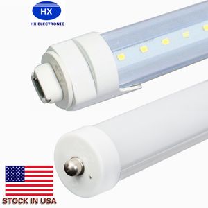 In Stock 8ft 2.4m 45w t8 LED tube light with FA8 R17D caps in clear frosted cover 3000-6500k