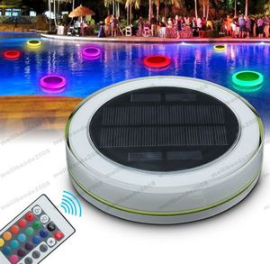 2017 NEW Solar LED Underwater Light RGB Swimming Pool Lamp Power Pond Romantic Floating IP68 Waterproof LED Outdoor Light Remote Control MYY