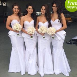 Seksowne Tanie Długie Syrenki Druhna Dresses Na Sprzedaż Sweetheart Open Back Damskie Sukienki Dla Guest Wedding Guest Honor Dresses