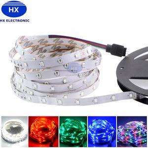 5M 300LEDS SMD3528 RGB Flexilbe Светодиодные полосы Свет DC 12V Водонепроницаемая Светодиодная Веревка Освещение Теплый / Холодный Белый Красный Синий Зеленый Оранжевый