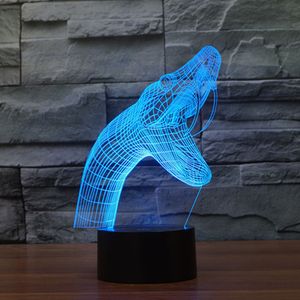 3D Lamp Decorative Night Light Multi 7 Color Change USB Cable Smart Touch Button LED Desk Table Light Gift snake