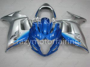 3 Geschenk Neue Heiße ABS-Motorradverkleidungskits 100% passend für GSX650 F 2008 2012 GSX650F GSX650 08 12 Blau Silber ASV3