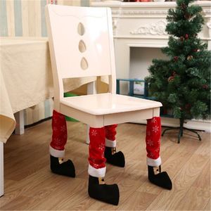 Kreatywny Krzesło Nogi Dekoracje Christmas Krzesło Noga Pokrywa Krzesło Dekoracja Boże Narodzenie Table Noga Pokrywa Stopa Na Party Dinner OUC2063