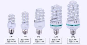 screw shape LED corn bulb lamp light 5/7/9W/12W/16W/20W/24W 1400lm SMD2835 40led AC85-265V E27 CE ROHS screw