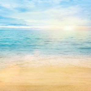 Beautiful Sunrise Blue Sky Seawater Beach Scenic Photography Backdrops Summer Holiday Kids Wedding Photo Studio Portrait Backgrounds