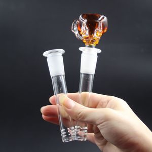 Glass Downstem 14.5mm 18.8mm Feminino 14mm Grosso Tigela De Vidro Para Baixo Haste Difusor para Pipes Bongos Downstems