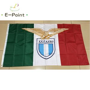 Itália S.S. Lazio SpA 3*5ft (90cm*150cm) Poliéster Serie A bandeira Bandeira decoração bandeira voando casa jardim bandeira Presentes festivos