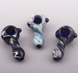 Cheap Mini Style Hand Spoon Pipes 30g Glass Dry Pipe for Smoking Glass Pipes Glass Bong Free Shipping Best quality