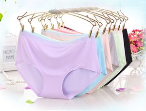 Fmale Mid-Waist Seamless andningsbara Briefs Kvinnors Slim Body Panties Underkläder 10st / Lot JH1013