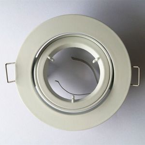 3-дюймовый литой алюминий MR16 GU10 Монтажный кронштейн для потолочного прожектора Встраиваемый вниз светильник с отделкой из матового никеля белого цвета
