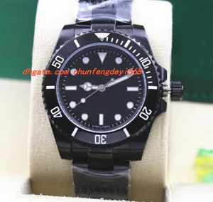 Top qualidade de luxo relógio de pulso de aço inoxidável PVD 114060, mostrador preto com moldura de cerâmica 40mm relógios mecânicos automáticos dos homens nova chegada