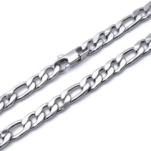 Cadena De Collar 36 al por mayor-6mm Figaro Cadena Hombres Joyería Collar de acero inoxidable para hombre pulgadas Impermeable