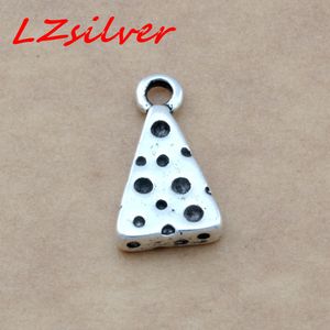 MIC 100 Stück antike silberne Käsekeil-Lebensmittel-Snack-Anhänger-Charms 8 x 18 mm DIY-Schmuck