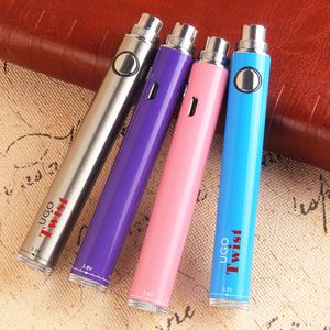 MOQ 1PCS ECIG 510 vape 펜 배터리 자아 C UGO 트위스트 배터리 EVOD 가변 전압 3.2-4.8V USB 패스 스루 기화기