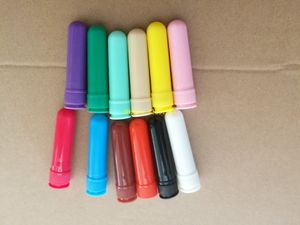 500 компл./лот быстрая доставка 12 цветов пустой носовой ингалятор палочки, пластиковые пустой аромат носовые ингаляторы для DIY эфирное масло