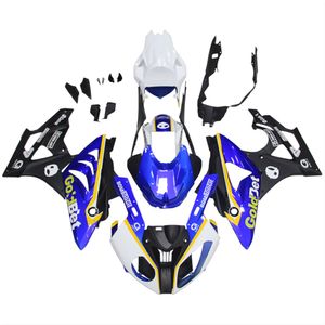 3 Gratis presenter Kompletta Fairings för BMW S1000RR 1000RR 2011-2014 Injektionsgjutning Fairing Vacker Vit Blå