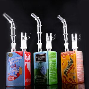 Hitman três estilos Bongs de vidro Dab Oil Rigs Liquid Sci Water Bong Cereal Box Heady Pipes com bocal removível 14,5 mm Joint