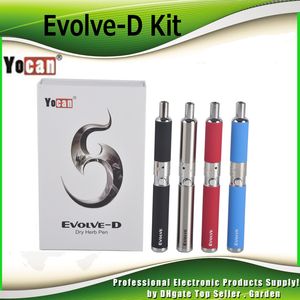 Original Yocan Evolve-D Starter Kit dry herb pen Vaporizer with Pancake Dual Coils 650mAh Battery ego thread atomizer genuine 2204022