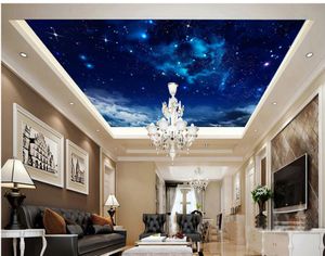 fashion decor home decoration for bedroom Sky 3d ceiling fresco background wall 3d ceiling murals wallpaper