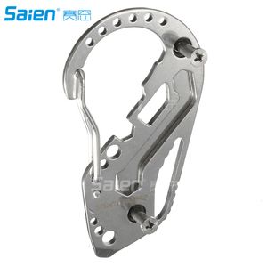 Keychain Multi-Funtional Tool - Stainless Multitool Key Holder Organizer Clip Folder Case EDC Pocket