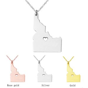 Wholesale personalized jewelry name necklace for sale - Group buy fashion daho Map Stainless Steel Necklace necklaces personalized card with jewelry heart gifr Name For His Son jewelry