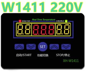 Digitaler Temperaturschalter großhandel-Digitale Thermostatsteuerung W1411 V Schalter Temperatur Thermometer Regler Start Stopp Wert mit wasserdichter Sonde