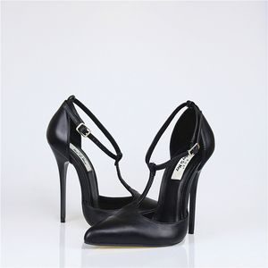 13CM Heel Height Sexy Almond Shaped Toes Genuine Leather Stiletto Heel Pumps Party Shoes No.H-2