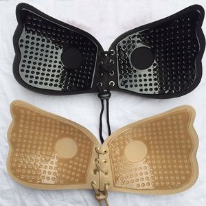 Braliette Straplez Sutuklu Silikon Sütyen Sırtsız Görünmez Sütyen Yapıştırıcı Brassiere Kadın Seksi Stealth Push Up Yapışkan Sütyen A B C D En İyi Kalite