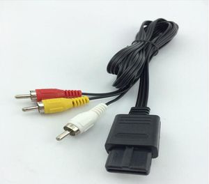 180 سنتيمتر 3rca كابل av tv rca كابل الحبل ل عبة مكعب / ل snes لعبة مكعب / ل n64 64 بالجملة 100 قطعة / الوحدة