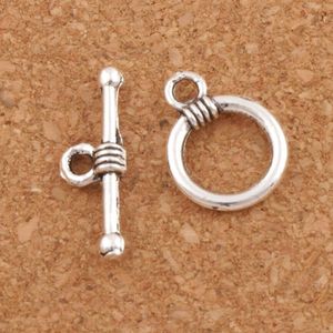 Bracciale ad anello liscio Toggles Chiusure Argento tibetano/bronzo Componenti per gioielli Componenti per collana e bracciali fai da te L830 11X15mm