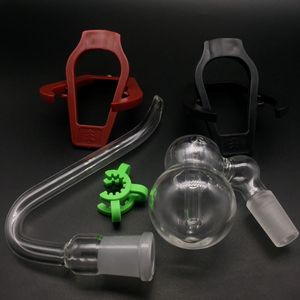 Gorgogliatore di raccolta della cenere di vetro con adattatore J-Hooks J ganci per tubi di vetro e kit di supporti per tubi pieghevoli in plastica