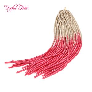 WHITE PINK OMBRE MIX COLOR FAUX LOCS SofT جديلة في حزم المجدل الاصطناعية تجديل الضفائر الكروشيه HAIR MARLEY ملحقات الشعر JUMBO