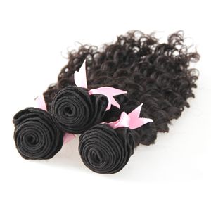 Feixes de Cabelo humano Onda Profunda 300g cabelo virgem brasileiro 3 pacotes Cor Natural pacotes tecer cabelo brasileiro 3 Pcs