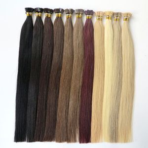 50g 50pcs capelli umani brasiliani punta piatta cuticola piena Remy Indan peruviano cheratina malese estensioni dei capelli umani pre-legate della durata di 2 anni