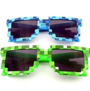 Pixel Mozaika Plaid Okulary przeciwsłoneczne Moda Mężczyźni Kobiety CPU TIT NISKI rozdzielczość Pixelated Okulary przeciwsłoneczne UV400 Party Fancy Dress Rekwizyty