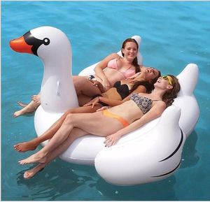 150cm jätte float swan uppblåsbara flamingo float nya svan uppblåsbara flottor simning ring flotte simbassänger ridning