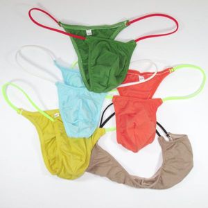 Mens String Thong G208C Fashional 팬티 앞면 파우치 파인 코튼 저지 코튼 소프트 컴포트 망 속옷