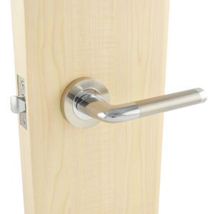 PL1084NBCP Passage Door Lock without Keys, Brushed Nickel&Chrome