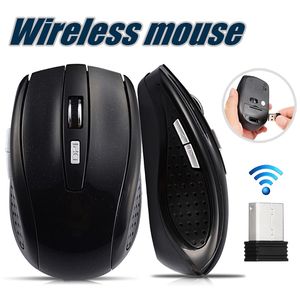 2.4GHz USB Optical Wireless Mouse USB Receiver Mice Smart Sleep Energy-Saving Gaming Mouse for Computer Tablet PC Laptop Desktop With White Box