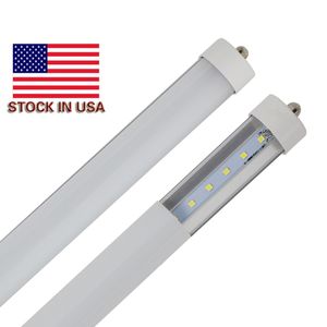 US Stock 8ft LED-Röhre 4000K 5000K Single Pin FA8 T8 LED-Röhren Licht 8 ft 45W LEDs Lichter Röhrenlampe Shop Garage Lager