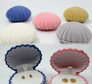 New Arrival 4 colors Jewelry Gift Boxs Sea Shell Shape Jewelry Boxs Earrings Necklace Boxes Color Pink drop shipping G196