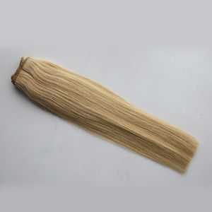 613 blonde Haarwebart Glattes VIP-Schönheitshaar 100 g Echthaar-Häkelwebbündel 1 STÜCK 613 FARBE blonde Bündel