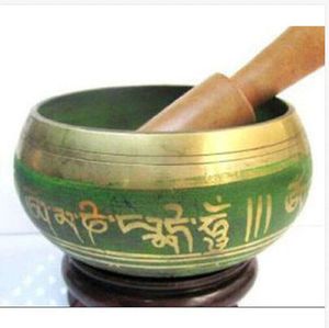 Sällsynta Superb Tibetan Om Ring Gong Yoga Singing Bowl