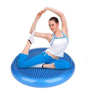 Dayanıklı yoga masaj minderi mat evrensel şişme yoga wobble stabilite denge disk masaj minderi mat yoga spor topları