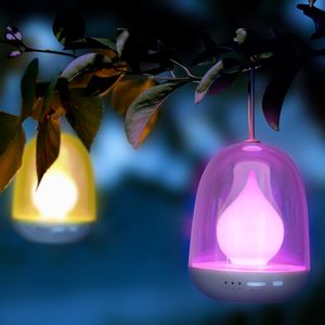 Night Lights Multi Color LED Night Lamp Candle Flame Portable Timer Children Light with Warm White 256 Colorful USB Rechargeable for Baby