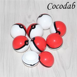 ball shape Silicone Case Food Grade Wax Container Jars Smoking Accessories Storage Box Herbal Vaporizer Glass Bong