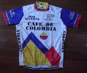Wholesale 2022 Cafe De Colombia Champion Cycling Jersey Breathable Cycling Shirts Short Sleeve Summer Quick Dry Cloth MTB Ropa Ciclismo B23